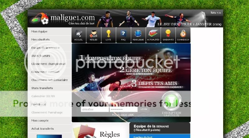 MALIGUE1, jeu de gestion d'équipes en temps réel! Maligue1