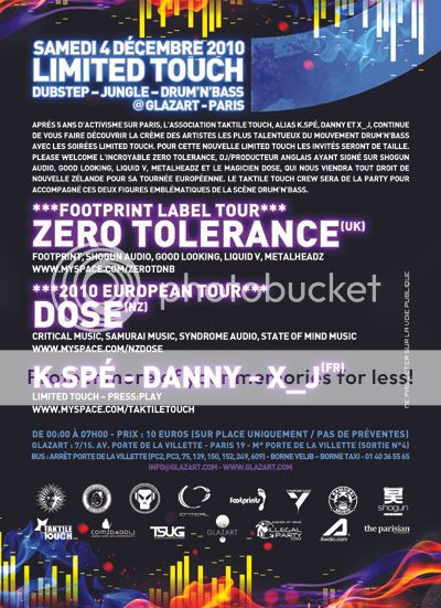 04/12/2010 - LIMITED TOUCH avec ZERO T (Uk) et DOSE (Nz) @ Glazart (Paris) LTdec2010versoweb