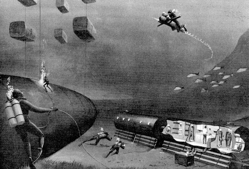 l'image du 9 Aout au soir US-Navy-SEALAB-Divers