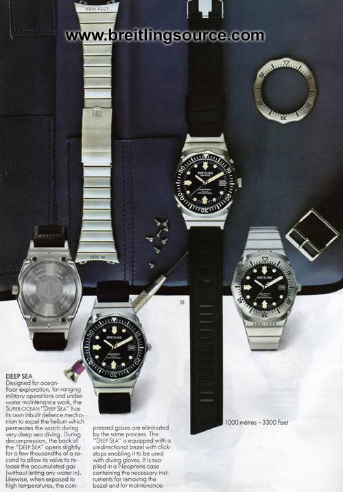 breitling - oubliée des années 80 .... Deep Sea .... Breitling ! Deepsea-ad