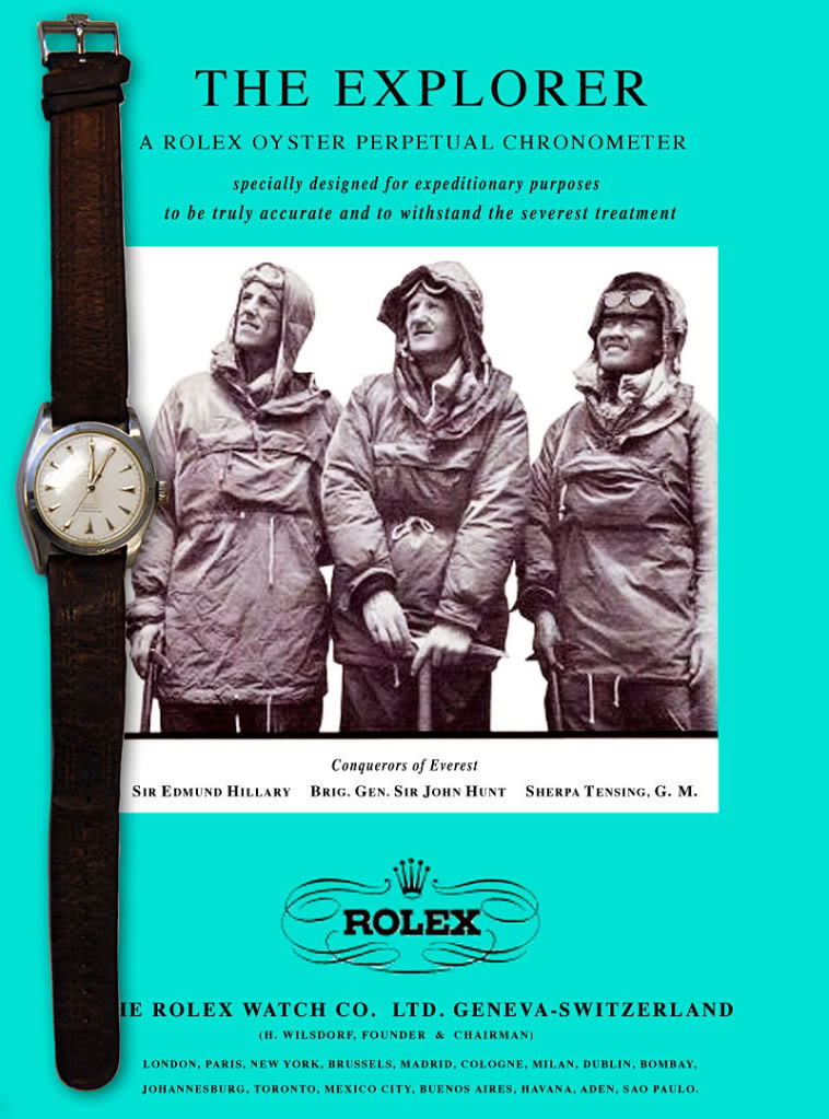 montres historiques... Quels modèles ? Sir-Edmund-Hillarys-Rolex