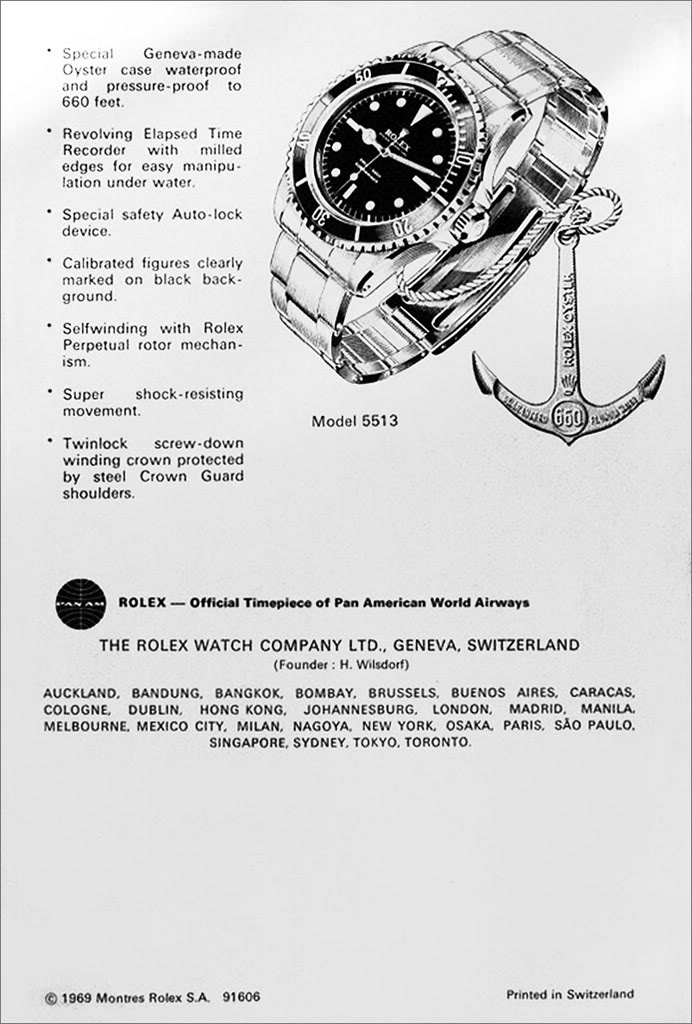 submariner - (documents) Rolex Submariner 5513 1966brochure2
