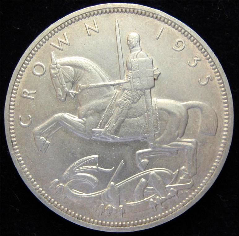 British 50% AG coins 1935UKCrown