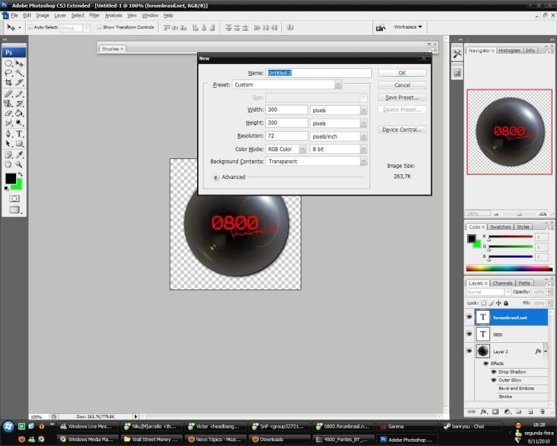 [Photoshop][Iniciante] Criando Orbs apenas com filtros Orb1