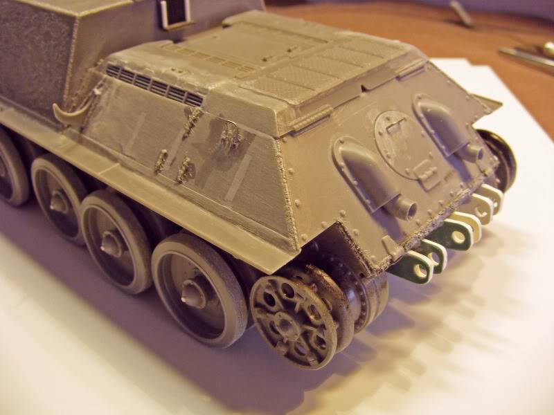 Véhicule de dépannage sur chassis de SU100 - ITALERI 1/35 Arrire-1