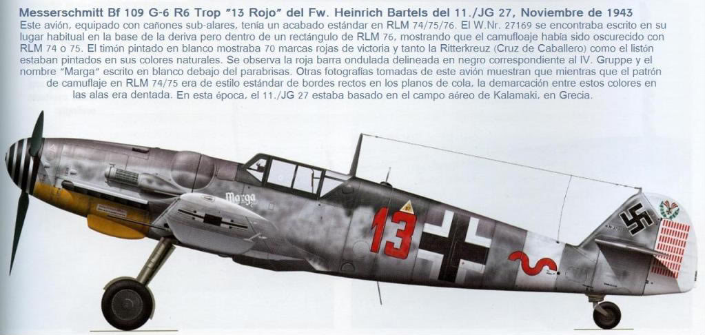 Messerschmitt Bf 109 G-6/R6, Hasegawa, 1/72 Bf109G-6R6TropHeinrichBartels11J-4