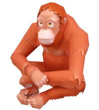 [Tuyển tập] Hot! Mô hình giấy Orangutan_i_e