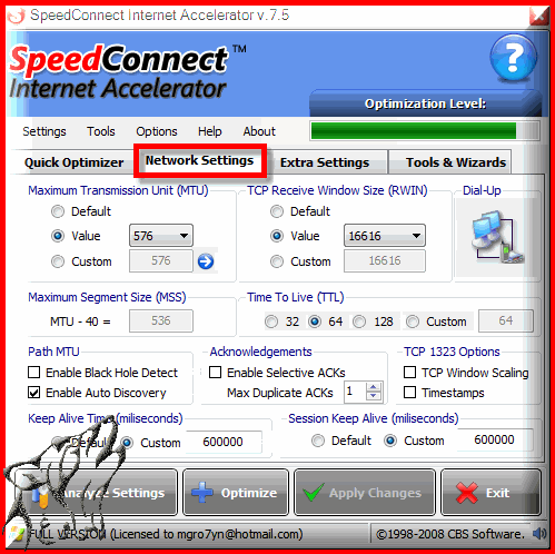 عملاق تسريع الإتصال و التصفح SpeedConnect Internet Accelerator 7.5 تنصيب تلقائي 66-1