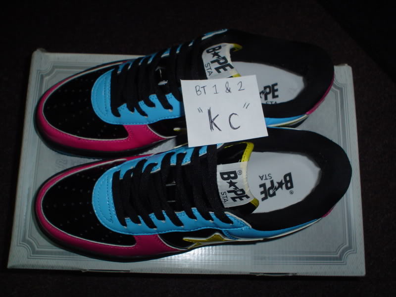 Bapesta Neon Blue/Pink/Black/Yellow sz 10 (best color combo! DSC02332