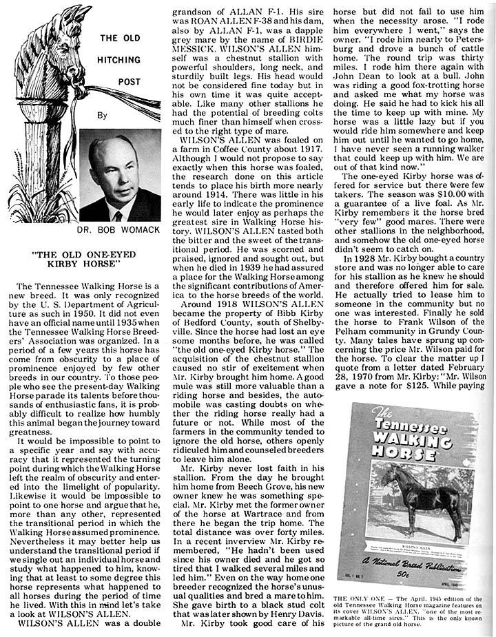 History Of The Tennessee Walking Horse - Page 9 HitchingPost-WilsonsAllen1