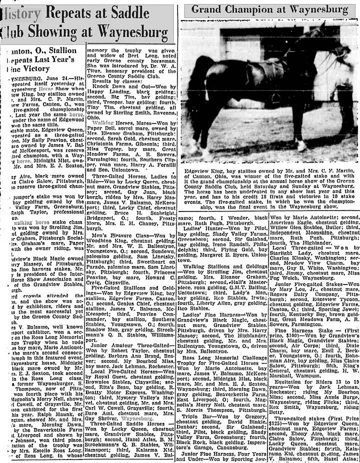 Trivia Archive 8 - Page 32 WaynesburgOhioHorseShow19461