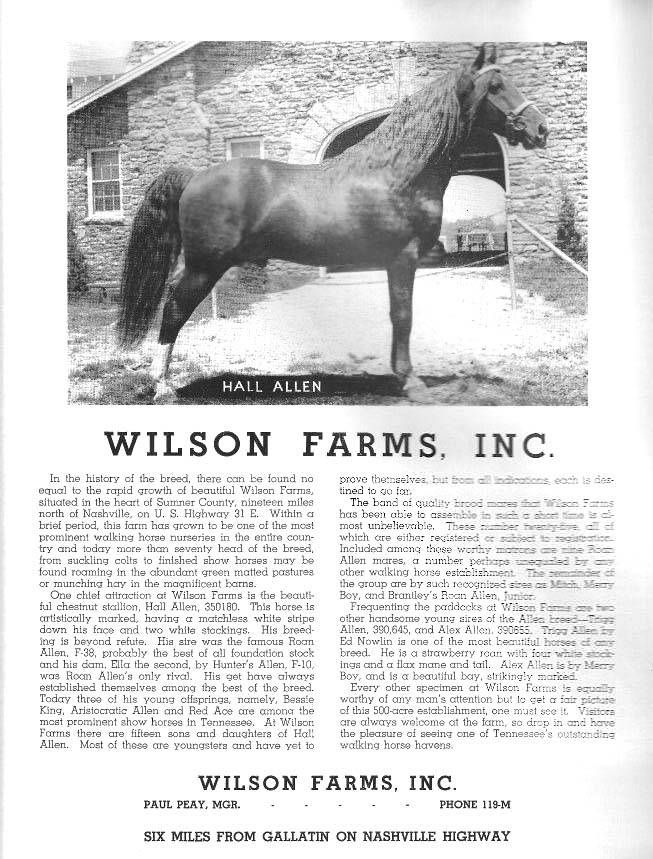 History Of The Tennessee Walking Horse - Page 9 WilsonFarmsAdBlueRibbon1940