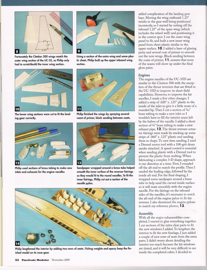 Conversao do 1/48 Revell Cessna Citation 500 em 550 62e82cab