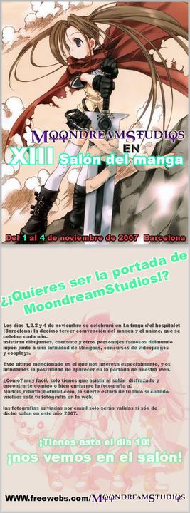 MoondreamStudios en XIII Salón del manga!!!! CONCURSO!!! Moonanunciocopia