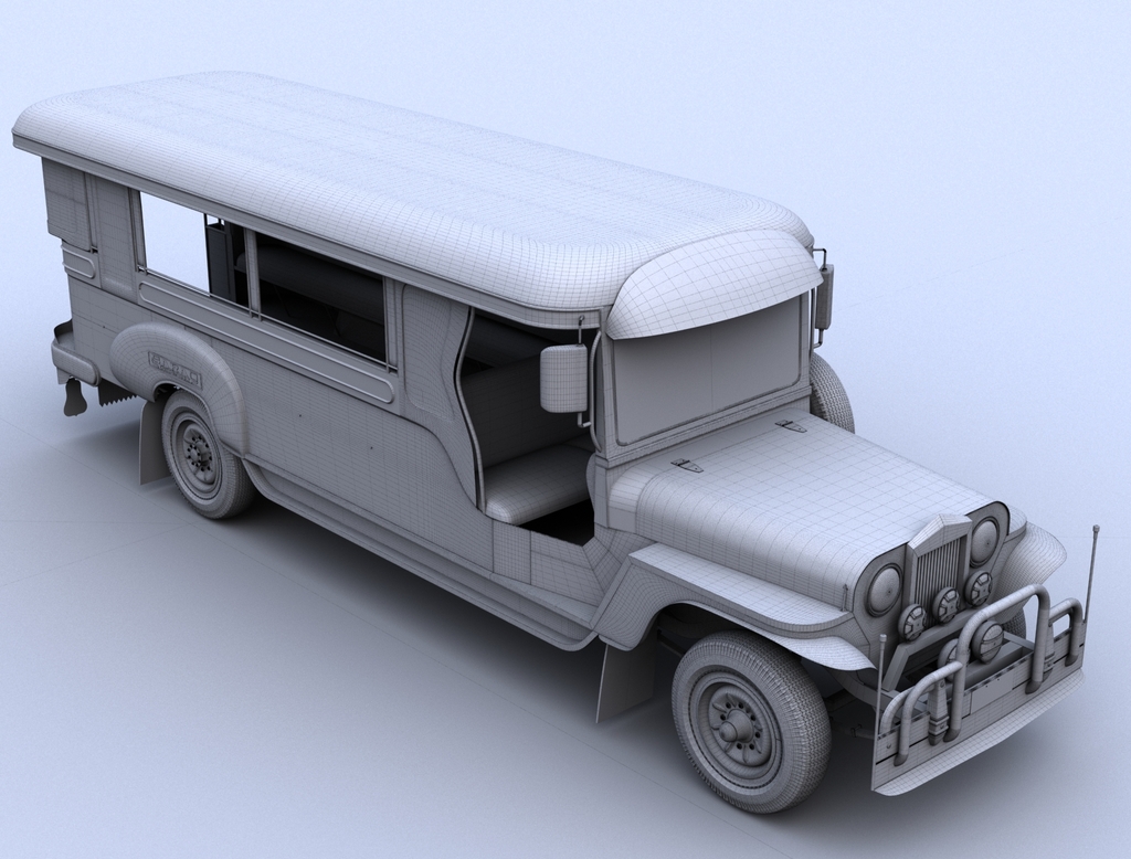 3d model ng jeepney at tricycle??? Jeep5_wire