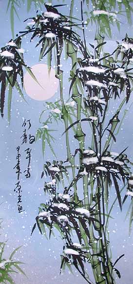 Tranh thuỷ mặc Chinese-bamboo-painting-B6013-1