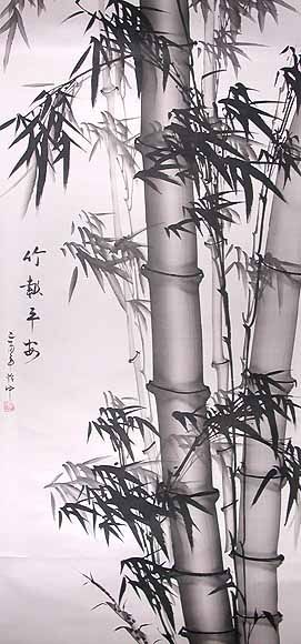 Tranh thuỷ mặc Chinese-bamboo-painting-B6022-1