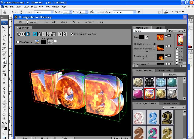 فلتر الكتابة ثلاثية الابعاد Instant 3D creation in Adobe Photoshop 88025302