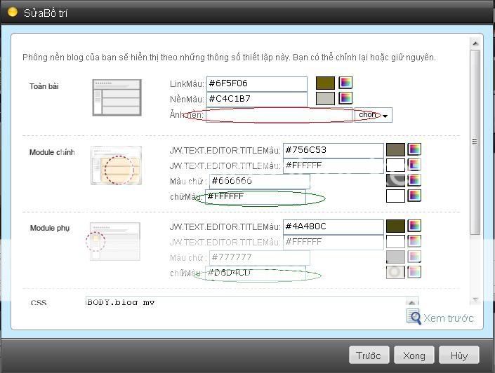 Cách làm nền cho blog 360 plus Screenshot