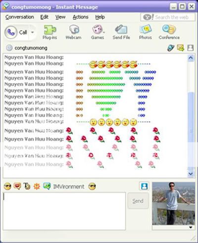 Các hiệu ứng đặc biệt khi chat bằng Yahoo Messenger Yahoofriend2