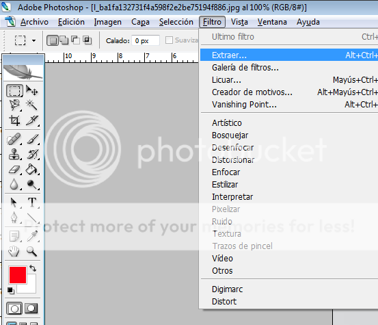 · Como recortar fotos · (Extraer) FiltroExtraer