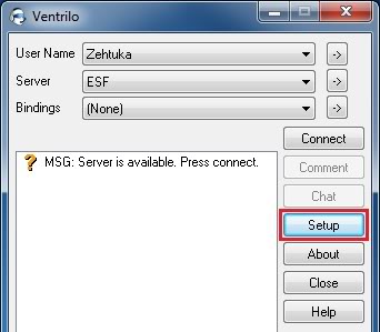 How to setup Ventrilo Ventrilo4