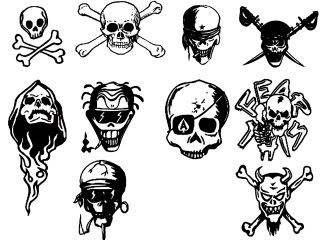 custom sticker untuk suka-suka Skull