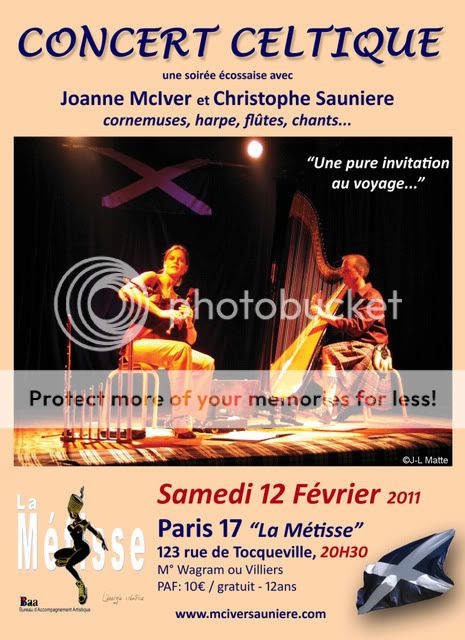 Joanne McIver & Christophe Saunière à Paris samedi 12/02/11 LaMetisseflyer