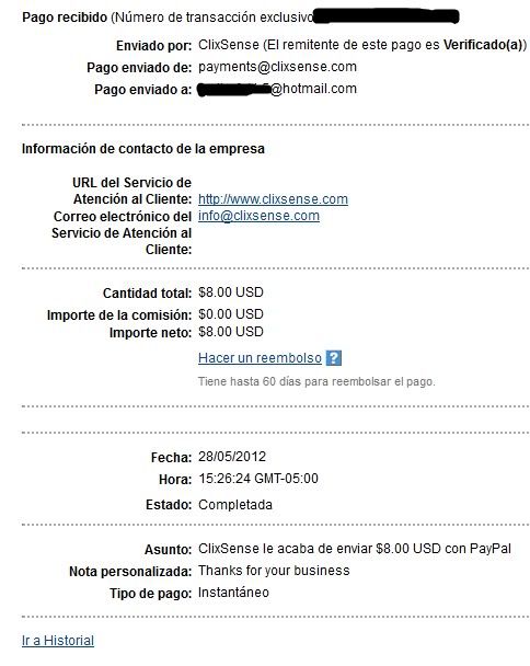 1º pago de ClixSense - $8.00 1pagoClixsense