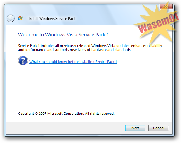 حصريأً : قم بتحميل الحزم الخدمية للفيستا Windows Vista SP1 + SP2 !!! Sshot-1