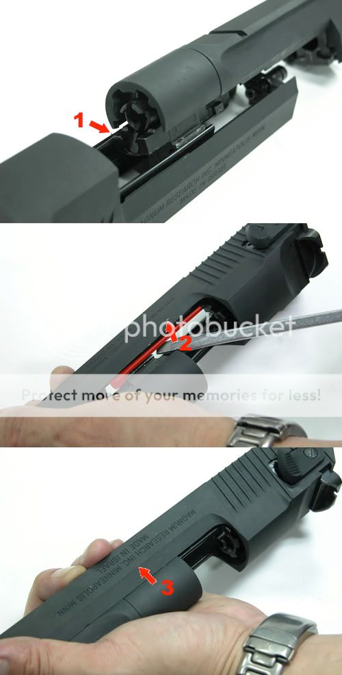 Aluminum Slide & Frame for MARUI Desert Eagle .50 -Black DE50-05BK-151