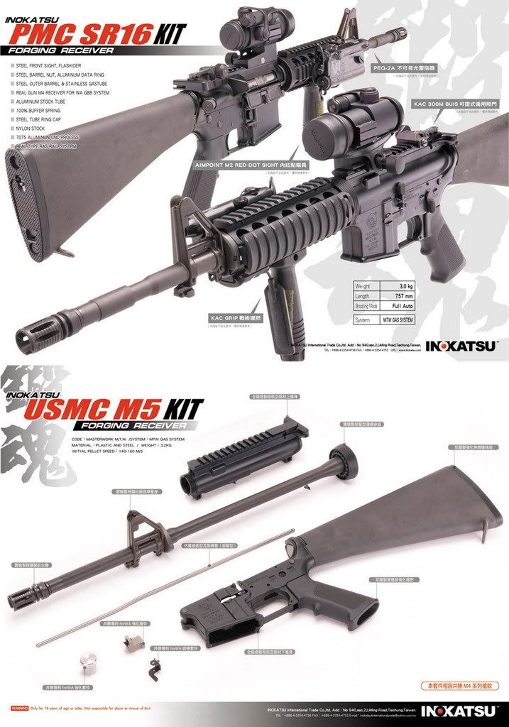 Kit inokatsu per WA M4 SR16