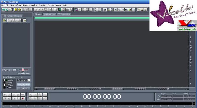 Thu âm bằng Adobe Audition 1.5 ( Bằng Hình Ảnh ) Step1