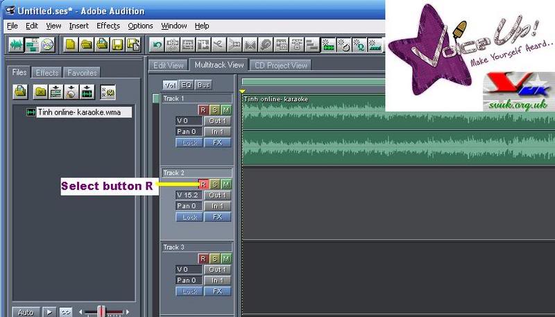 Thu âm bằng Adobe Audition 1.5 ( Bằng Hình Ảnh ) Step5