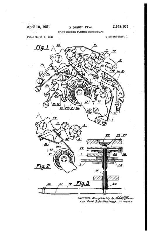 Le brevet de Georges Dubey et René Schaldenbrand : l'Index Mobile BrevetUS2548101IndexMobile_1