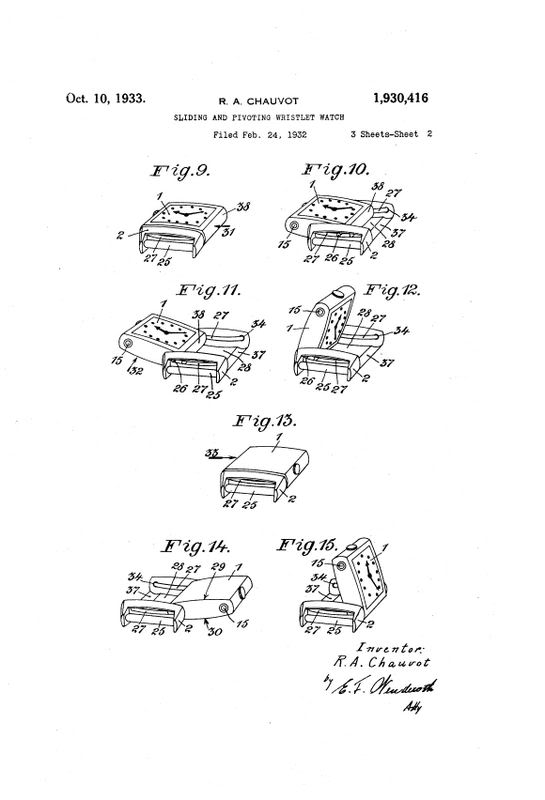 Hamilton Otis reverso + le brevet de René Alfred Chauvot USPAT1930416_2