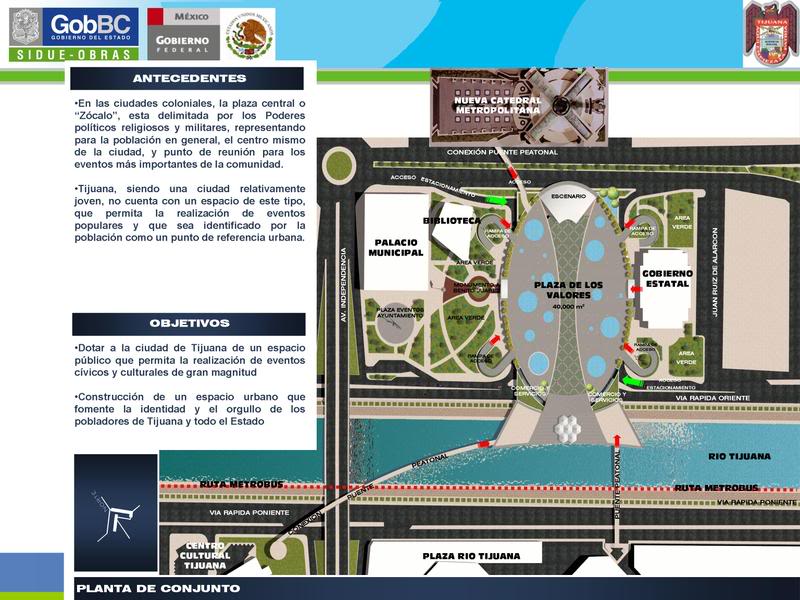 El Nuevo Zocalo de Tijuana CanalizacionMetroBus