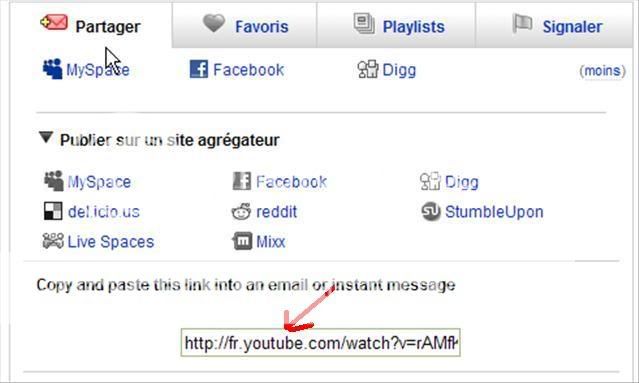 Question très simple:Comment envoyer un vidéo de You Tube? B