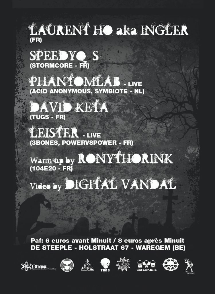 30/10/10 All Saints' Day's Party / Du Hardcore pour nos morts / De Steeple VERSO_flyer_atohms