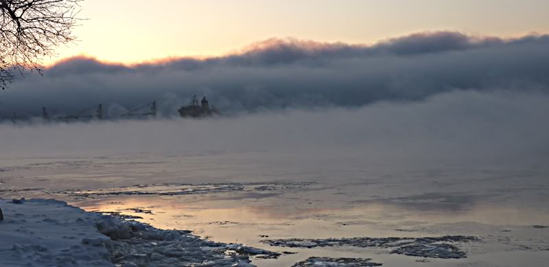 Lever du soleil chez moi ce matin à 5 h. 15.photo Fvrier2012160