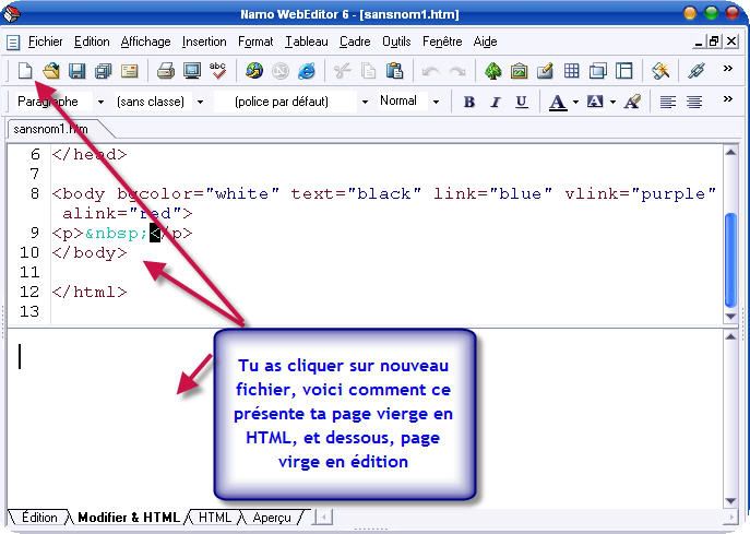 Tu ne connais rien en html, tu as besoin d'une page? Presentationdepageviergeeneditionht