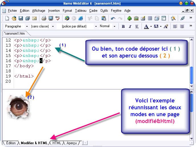 Tu ne connais rien en html, tu as besoin d'une page? Lesdeuxmodesdansles2sensrunis