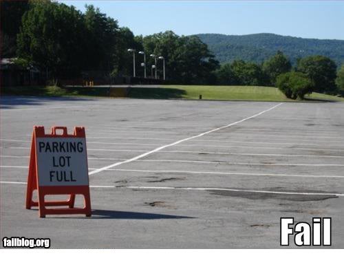 FAIL Fail-owned-full-parking-lot-sign-fa