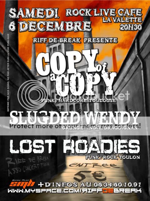 COPY OF A COPY+SLUGDED WENDY+LOST ROADIES 6 dc ROCK LIVE FLY6DECEMBREV2