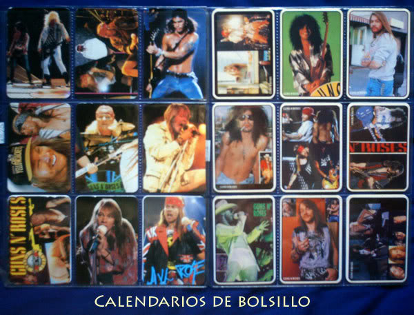 VUESTRA COLECCION DE COSAS DE GNR Calendarios