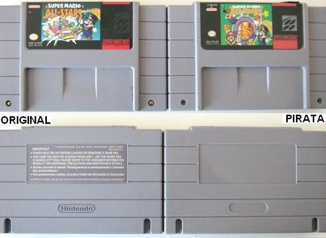 Diferencias cartuchos de nintendo orignales de los piratas  Snes1