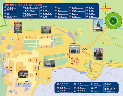 Po Lin Monastery Map