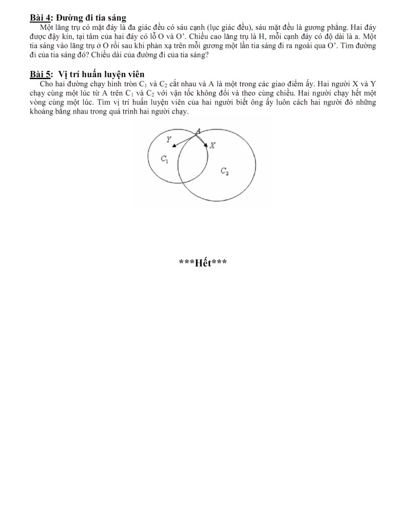 PYCTO - The Physics and Youth Club Theoretic Olympiad THCSV12