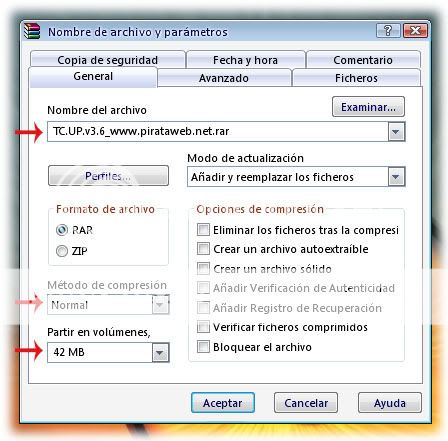 ¿Cómo Partir o Dividir un archivo utilizando el programa Winrar? Winrar_paso_02
