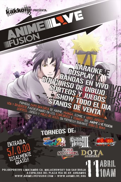 Anime Live FUS!ON!... Primer megaevento GRATUITO!!!... Flyeranimelive